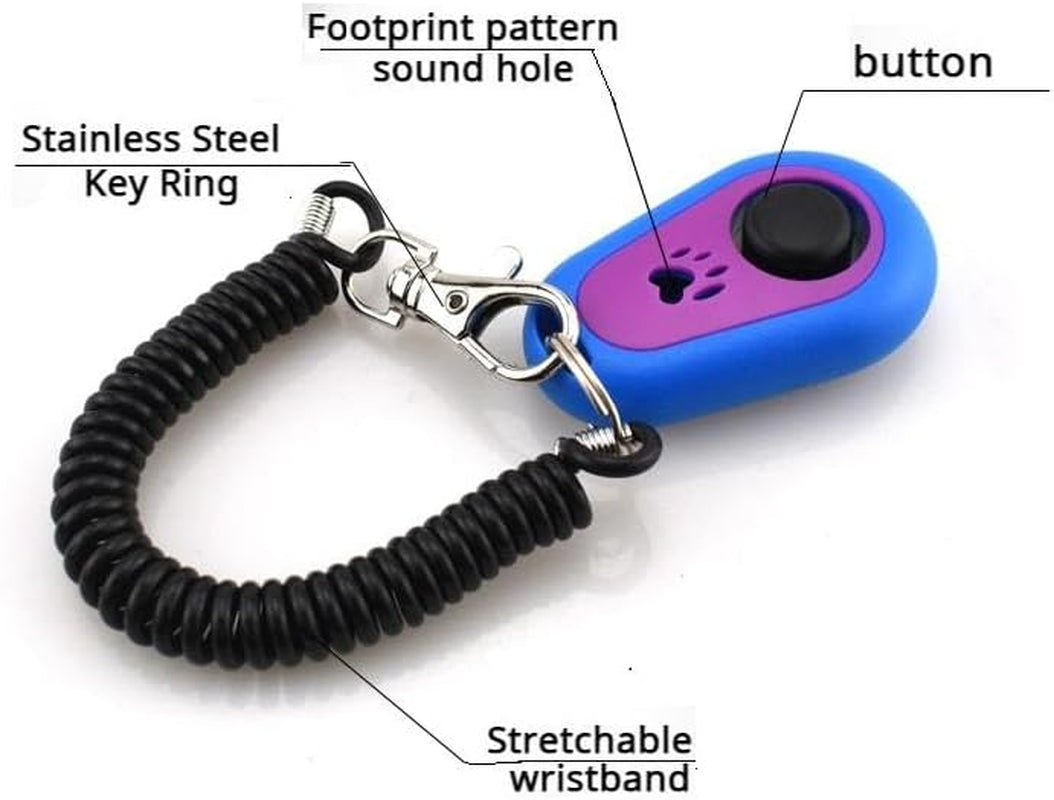 Pet Training Clicker with 6 Pack for Dogs/Cats/Horses/Birds or Other Animals - Clickers with Strap for Training