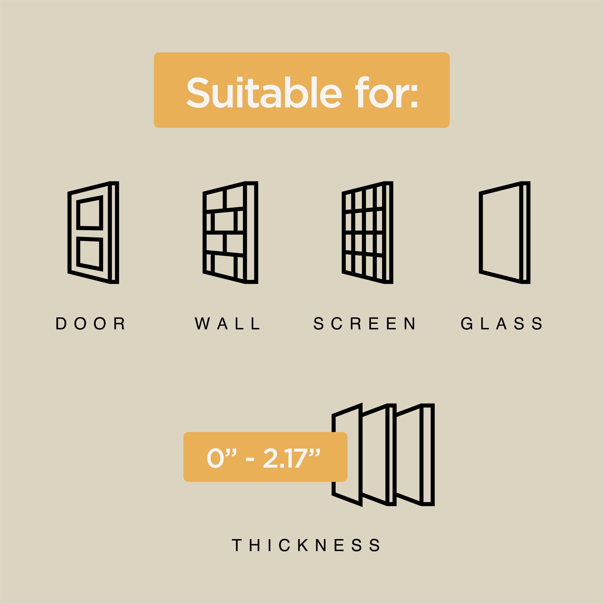 Black Super Tough Medium Pet Door for Doors up to 2.17" Thick, for Dogs up to 42 Lbs