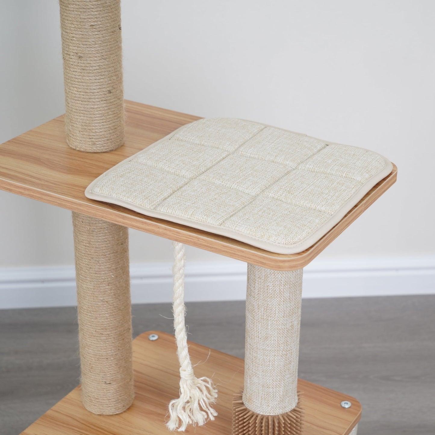 4-Level 46" Multi-Functional Cat Tree with Condo, Perch & Sisal Post, Beige