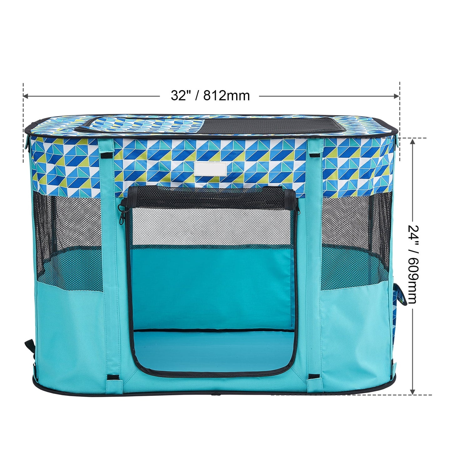 Foldable Pet Playpen 32 X 24 X 22 in Portable Dog Playpen Crate for Cat