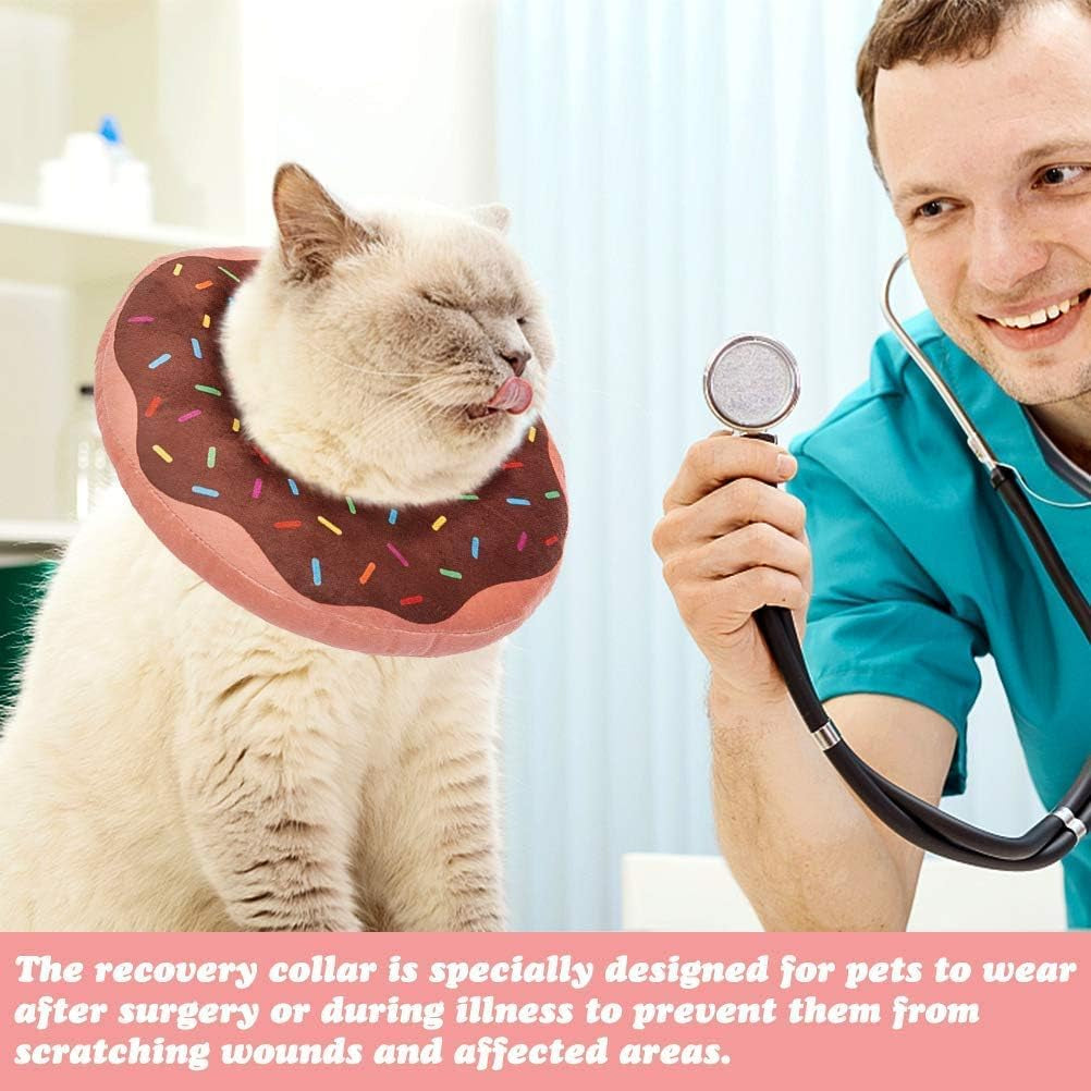 Cat Cone Collars Soft,Cat Recovery E Collars after Surgery to Stop Licking,Waterproof Adjustable Elizabeth Neck Cones Cute Pet Donut Pillow for Cats Kitten Puppy Wound Healing after Surgery