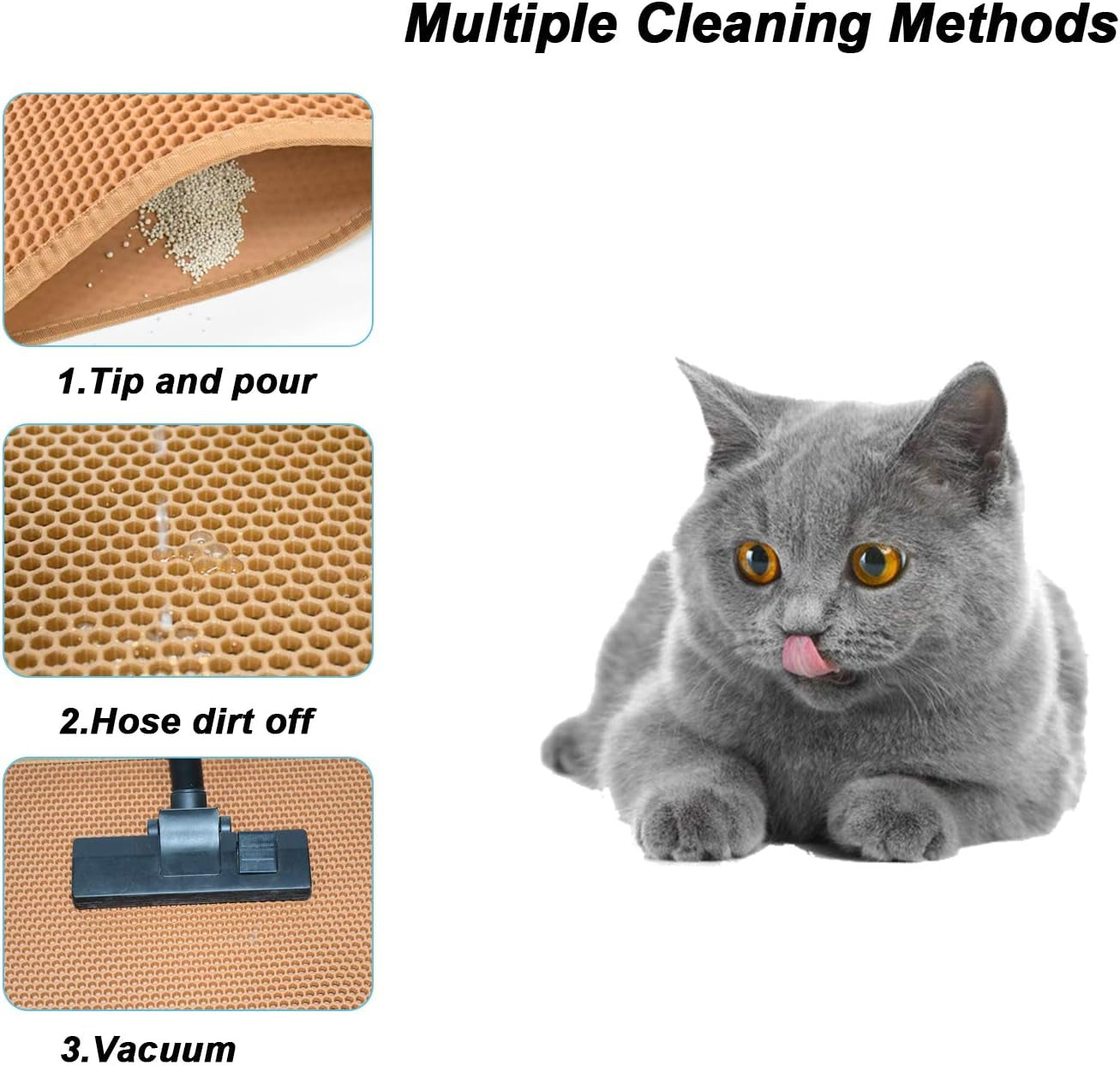 Cat Litter Mat Litter Tray Mat of Large Size, Waterproof Material BPA Free, Soft on Paws and Washable