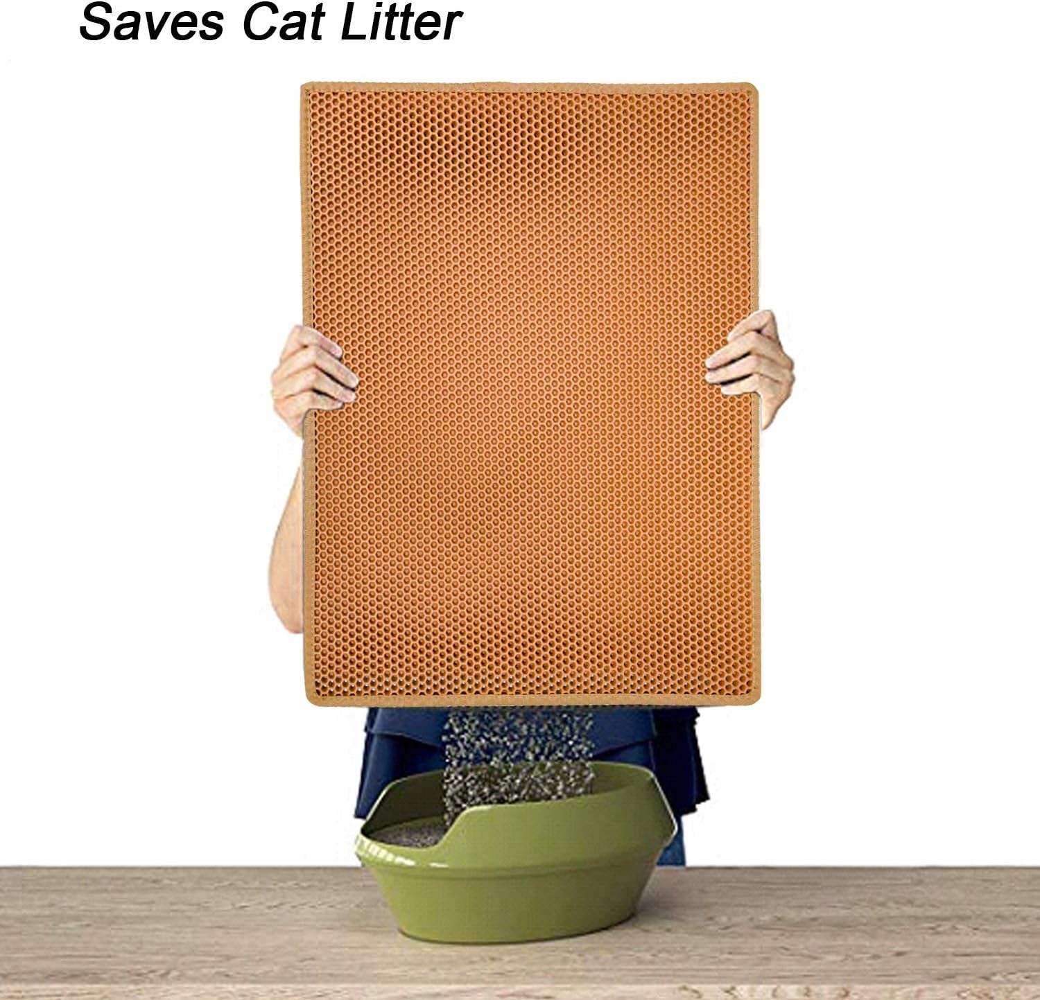 Cat Litter Mat Litter Tray Mat of Large Size, Waterproof Material BPA Free, Soft on Paws and Washable