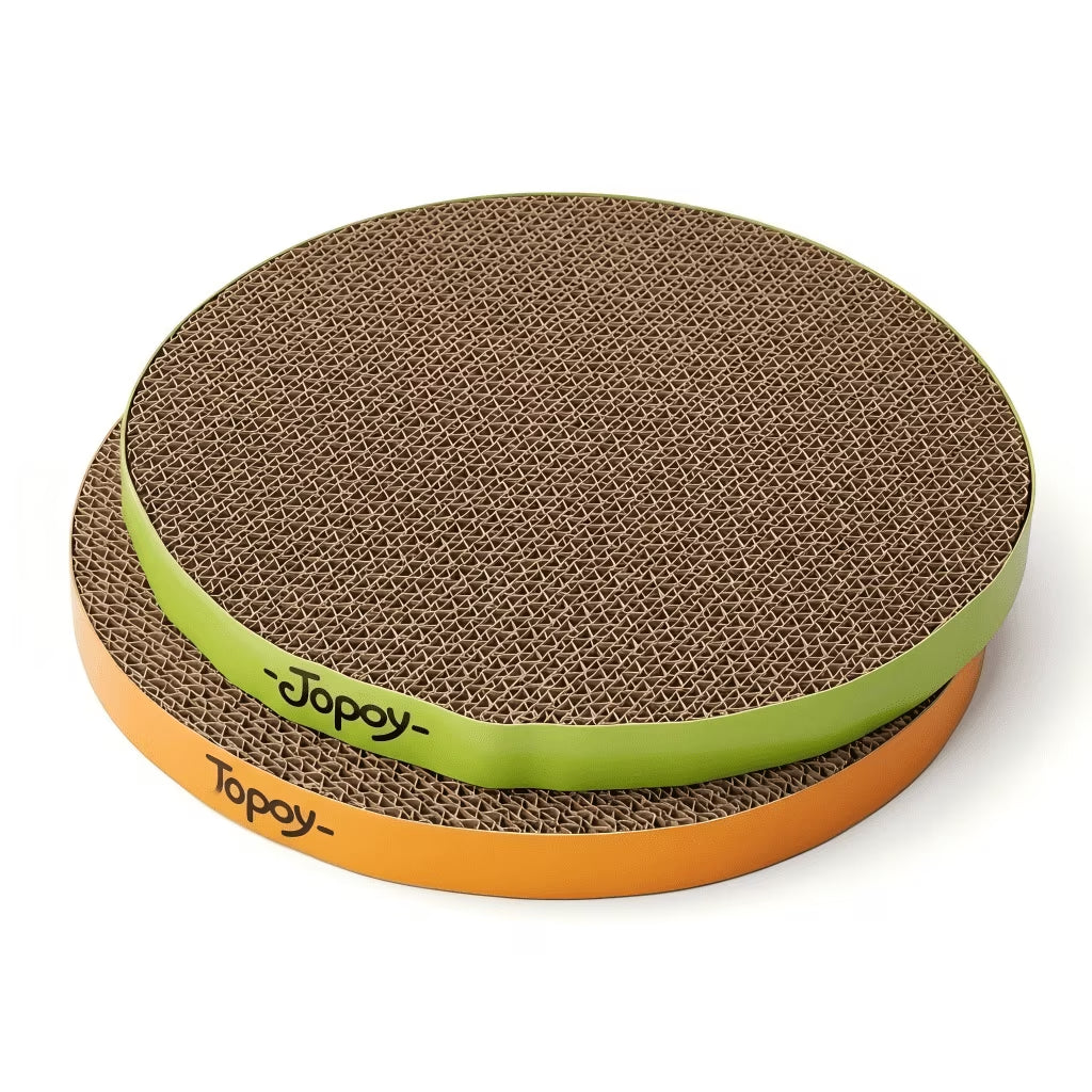 Reversible Cardboard Cat Scratching Replacement Pad Set with 1/2 Reversible Pads & Cat Scratching Pads, 2 Count