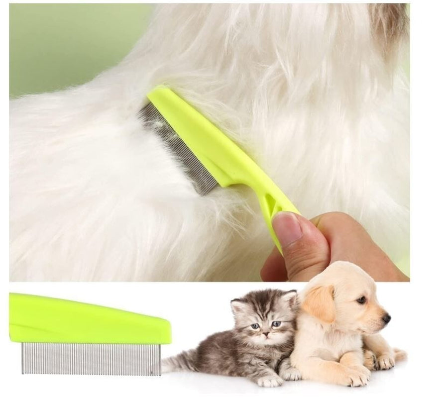 Tick Removal Tool + Flea Comb for Pets Tick Remover for Dogs Cats 4 Pc Set