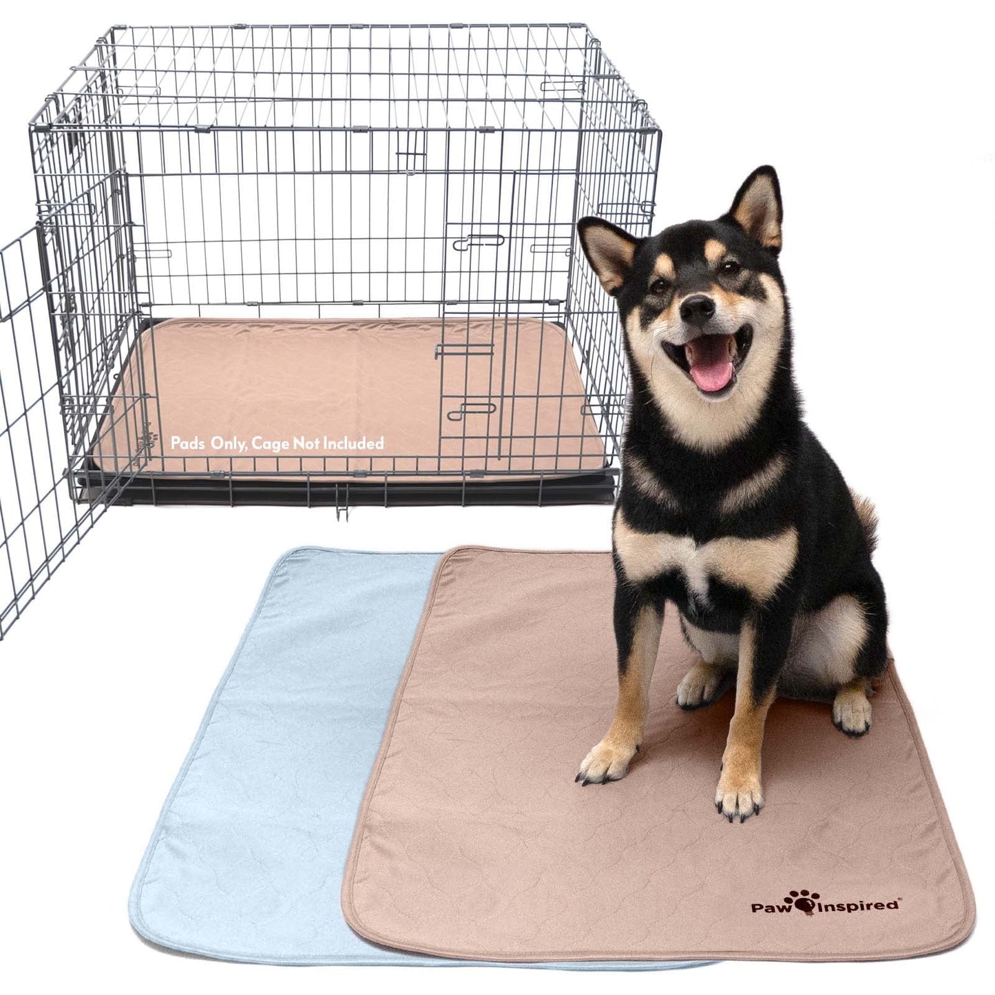 2Ct  Dog Crate Pads Mats Size 35X22” for Use with 36” Kennel and Crate | Washable Waterproof Dog Pee Pads