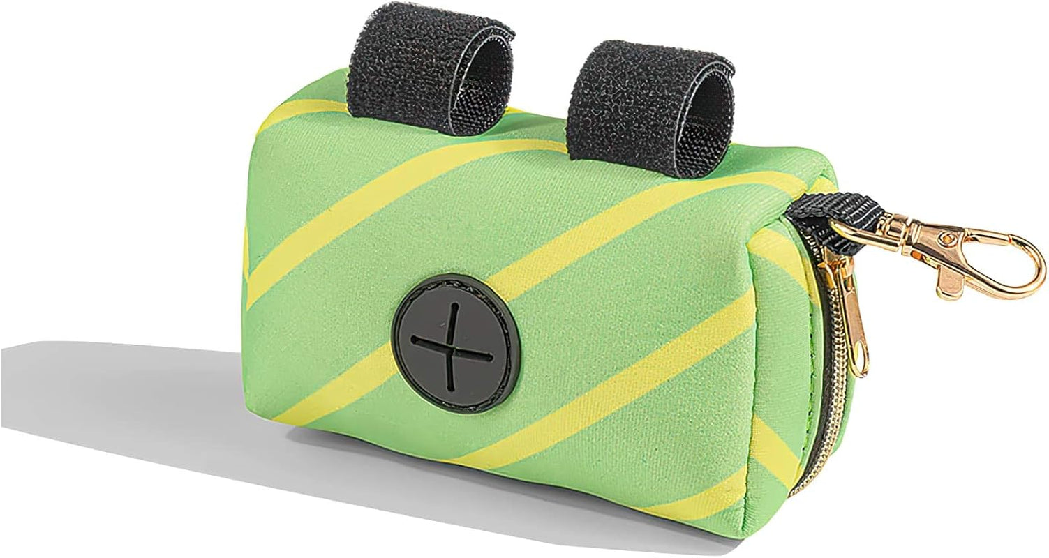 Dog Poop Bag Dispenser for Dog Leash,Cute Dog Poop Bag Holder for Leash (1 Oz),Dog Waste Bag Dispenser Outdoor (Green)