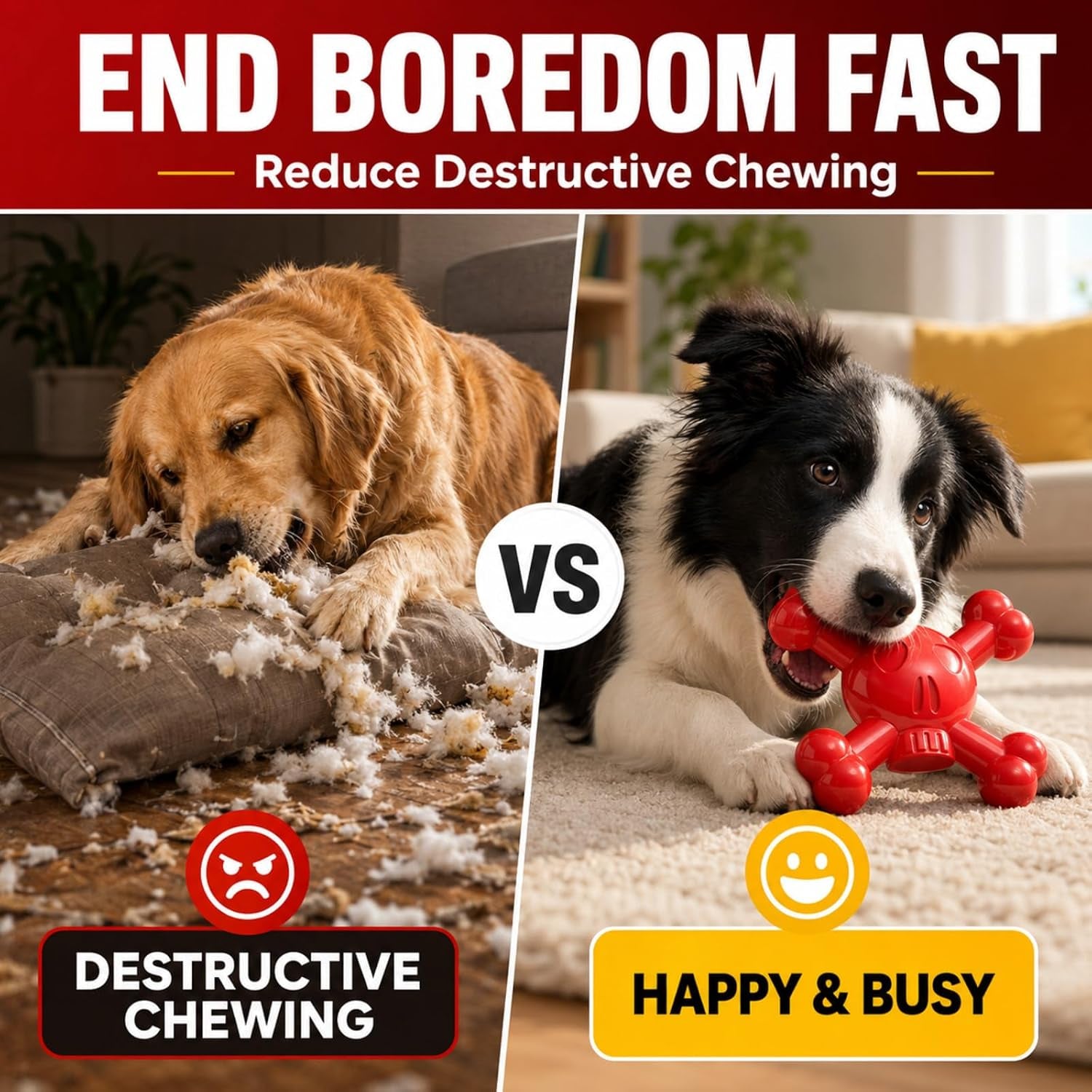 Dog Chew Toys for Aggressive Chewers, Durable Nylon Tough Chew Toy for Small & Medium Dogs, Bacon Flavor Skull Dog Toy to Keep Dogs Busy Indoors, Helps Reduce Boredom