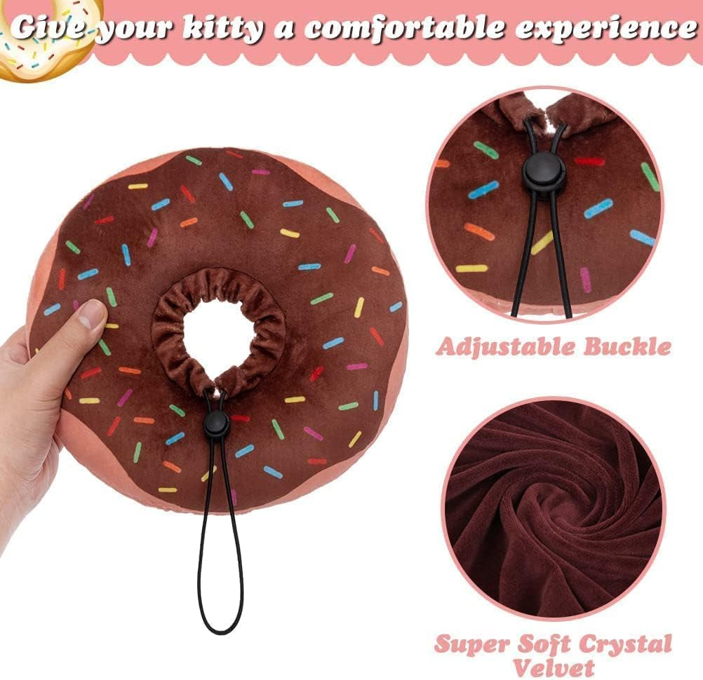 Cat Cone Collars Soft,Cat Recovery E Collars after Surgery to Stop Licking,Waterproof Adjustable Elizabeth Neck Cones Cute Pet Donut Pillow for Cats Kitten Puppy Wound Healing after Surgery