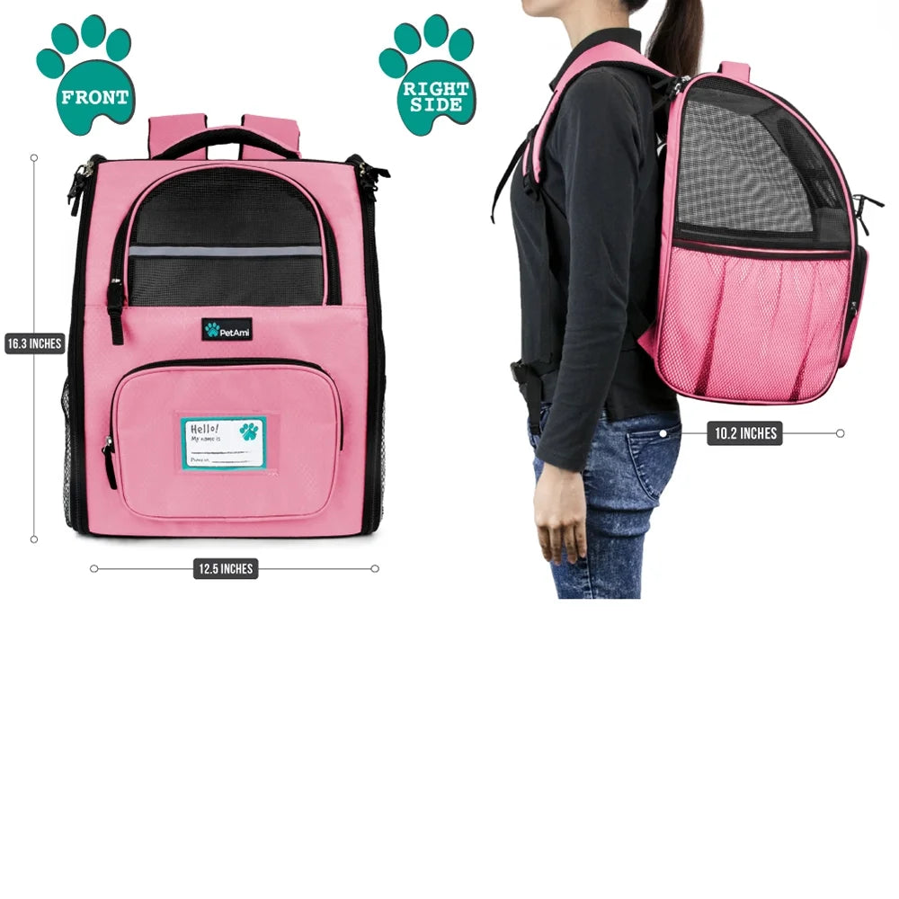 Deluxe Pet Carrier Backpack, Pink
