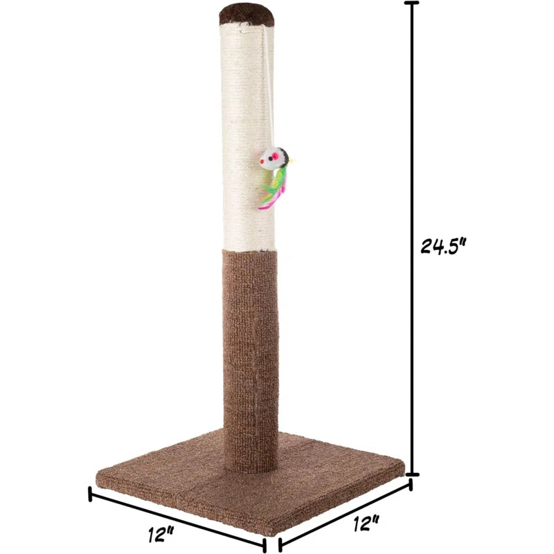 Cat Scratch Post with Hanging Toy