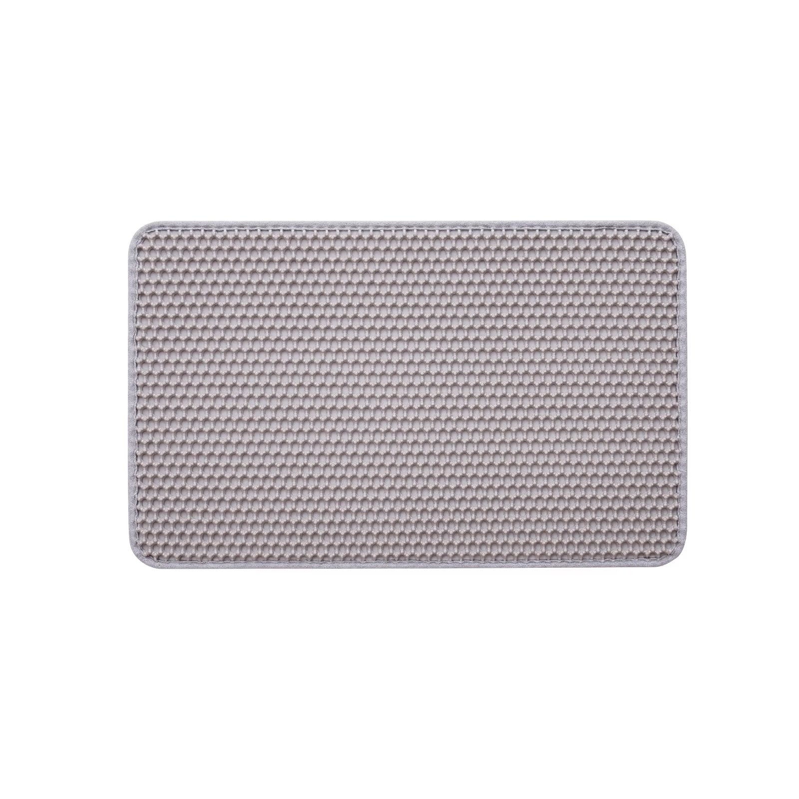 Cat Litter Mat, 24 X 15 In, Double-Layer Design, Non-Slip & Waterproof Litter-Trapping Mat for Indoor Cats, Honeycomb Pattern, Gentle on Paws, Washable Kitty Mat for Floors