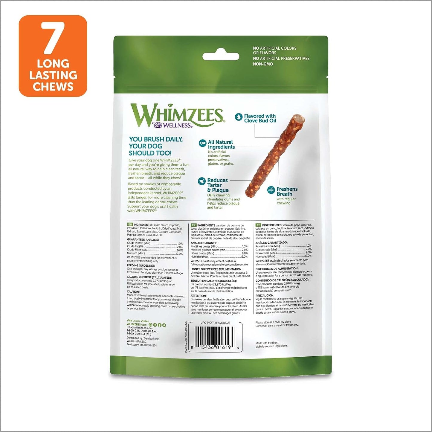 Brushzees Dental Chews for Dogs (Large) and Veggie Sausage Dental Chews for Dogs (Large)