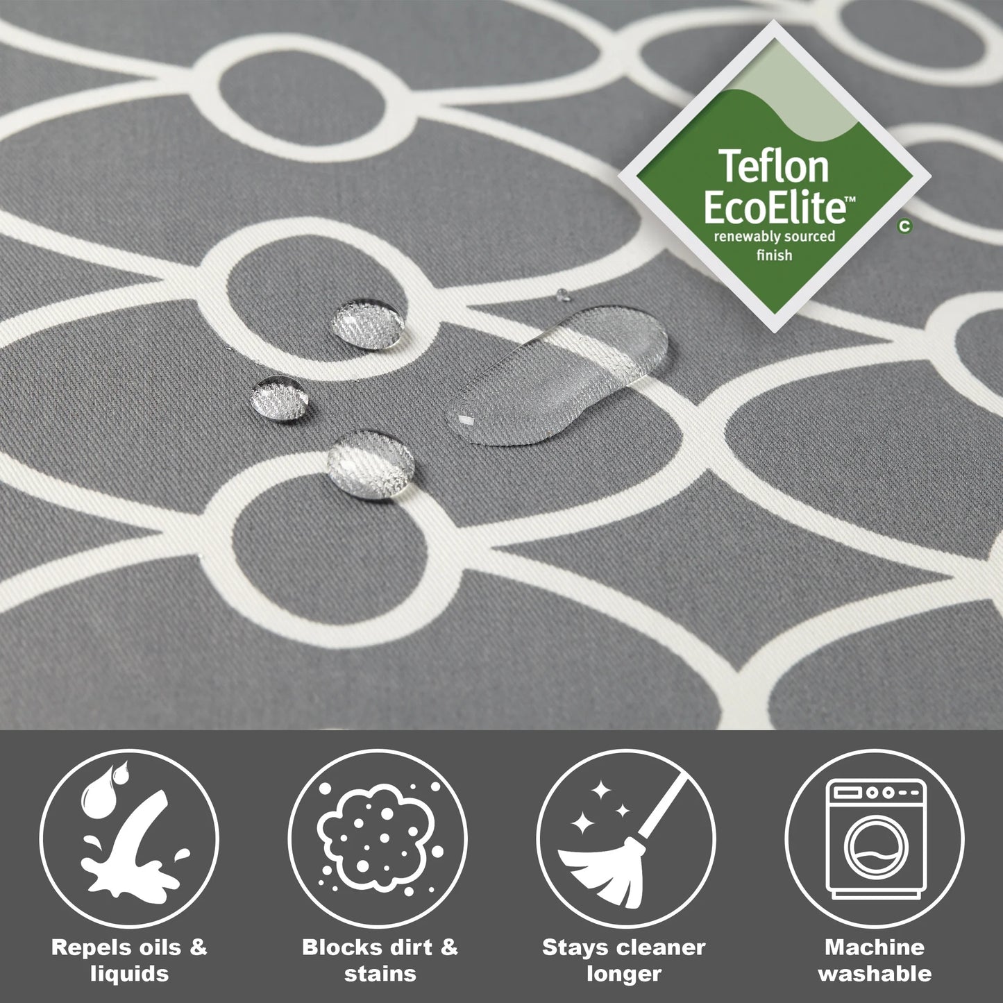 Midwest Homes for Pet Dog Crate Cover, Gray Geometric Pattern, 36"