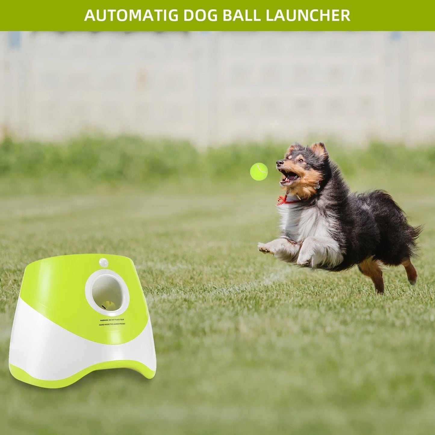 Ball Thrower for Dogs,Interactive Dog Fetch Machine,Automatic Ball Launcher for Dogs with 12 Tennis Balls,Dog Ball Thrower Machine with 10-30Ft 3 Launching Distance,For Small Dogs Indoor & Outdoor