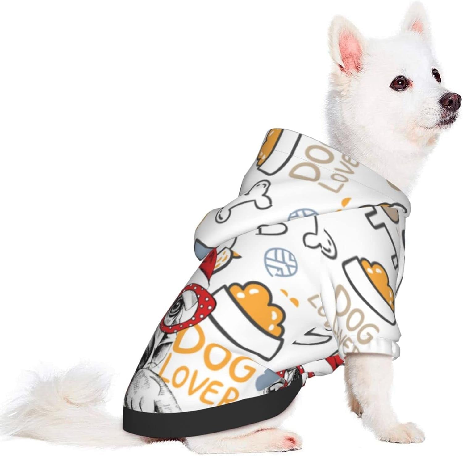 Dog Hoodie Christmas Dog Costumes Hoodie for Dogs Warm Dog Hooded Sweatshirt with Hat Dog Apparel Dog Clothes for Small Dogs