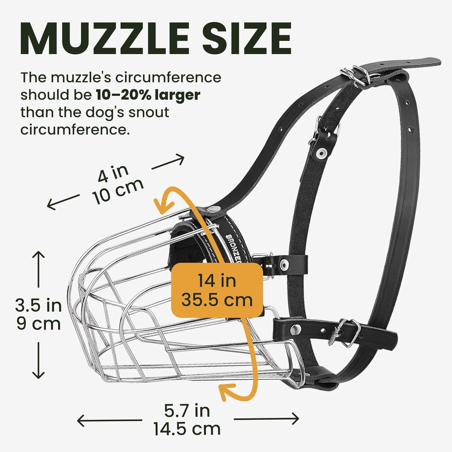 Pitbull Dog Muzzle Breathable Metal Basket for Large Dogs Amstaff Staffordshire Terrier Biting Chewing Barking (Leather, Black)