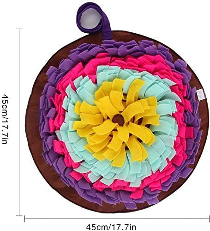 Snuffle Mat，Dog Snuffle Mat，Nosework for Dogs Large Small Petdog Puzzle Toys Interactive Feeding Mat Machine Washable (Purple)