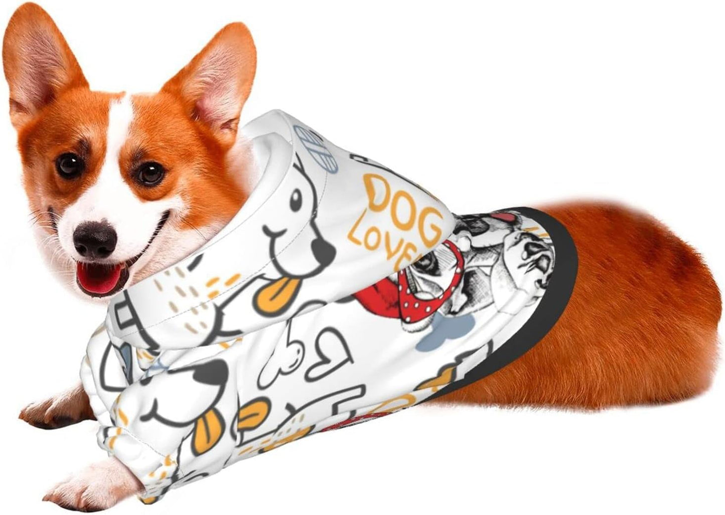 Dog Hoodie Christmas Dog Costumes Hoodie for Dogs Warm Dog Hooded Sweatshirt with Hat Dog Apparel Dog Clothes for Small Dogs