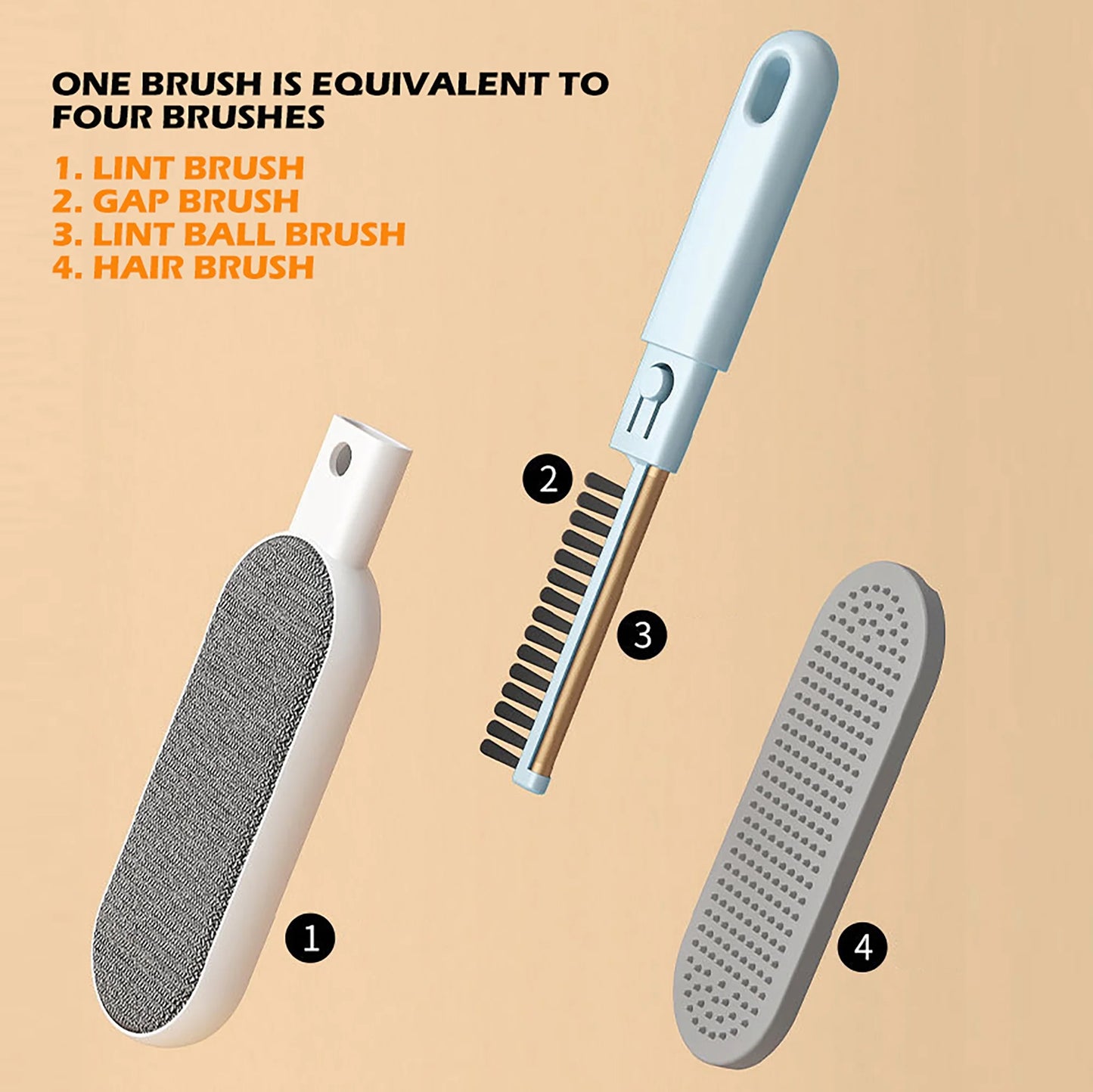 2PCS Reusable Pet Hair Remover Brushes - Travel Size Lint Brush for Clothes & Laundry, Cat Dog Fur Removal Tool (Pink)