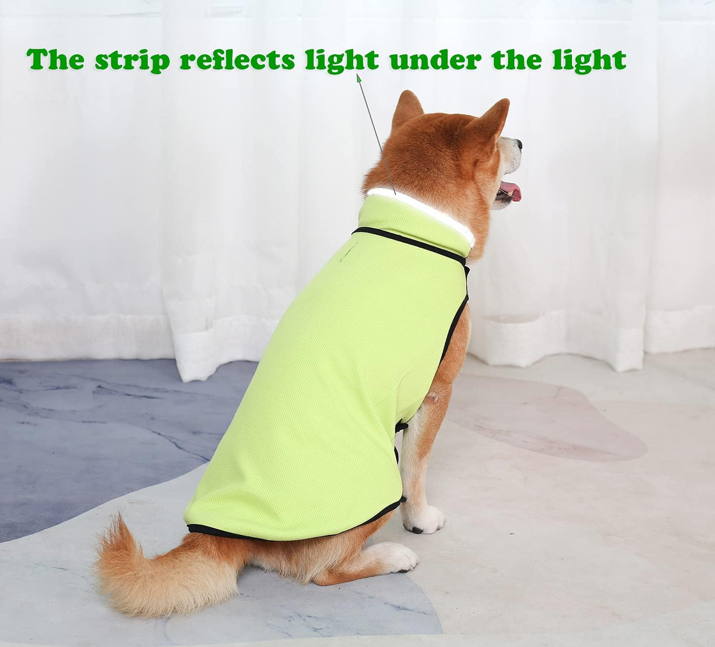 Dog Anxiety Jacket,Calming Solution Coat for Fireworks,Thunder,Travel,Separation for Small Medium Large Breeds,M Green