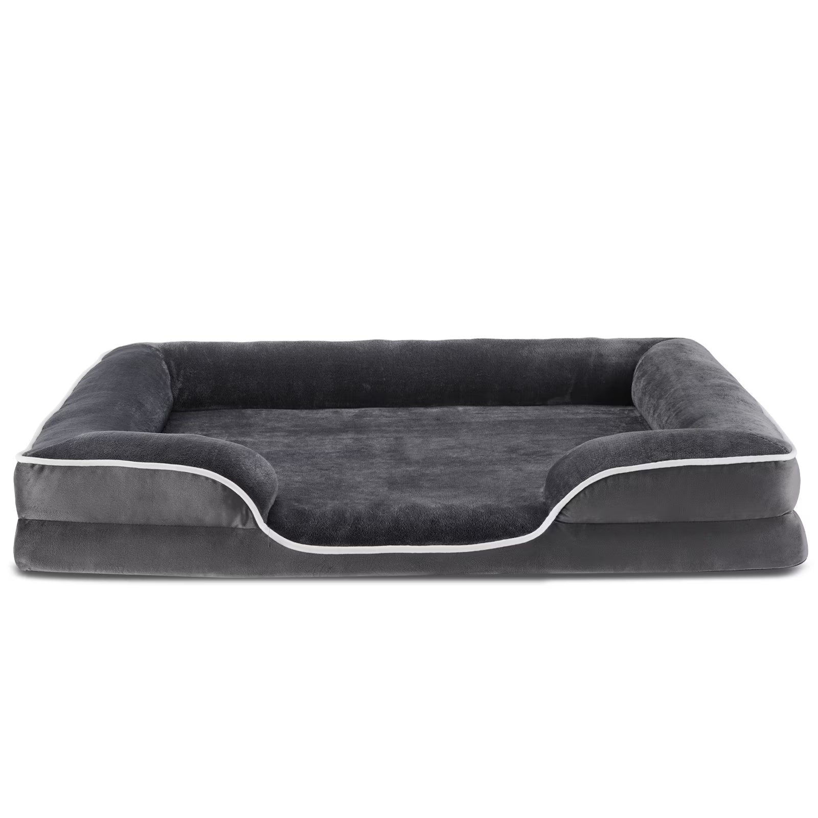 42"X32" Supportive Memory Foam Orthopedic Dog Bed, with Washable Removable Cover, Non-Slip Base, Waterproof, Gray
