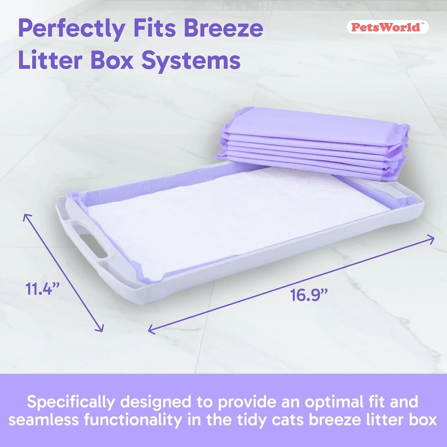 Cat Litter Pads Fresh Scent 50 Count, Heavy Duty Absorbancy