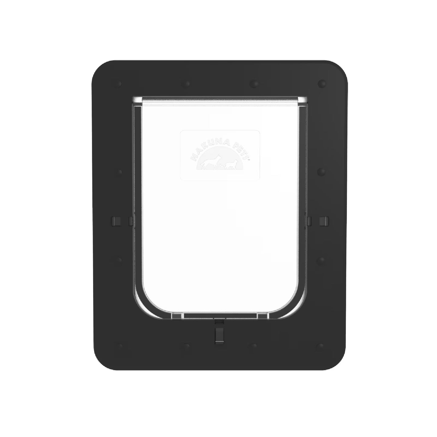 Black Super Tough Medium Pet Door for Doors up to 2.17" Thick, for Dogs up to 42 Lbs