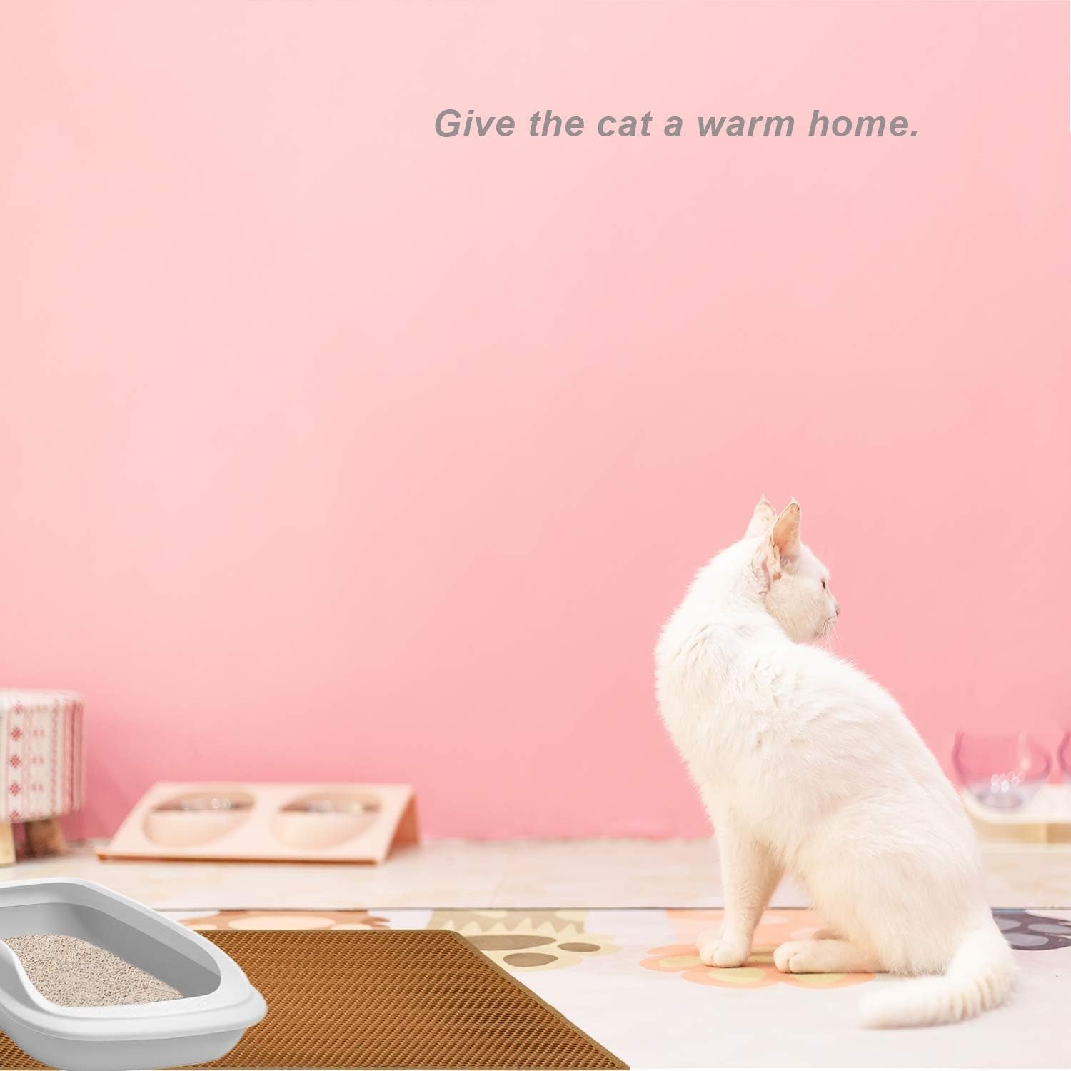 Cat Litter Mat Litter Tray Mat of Large Size, Waterproof Material BPA Free, Soft on Paws and Washable