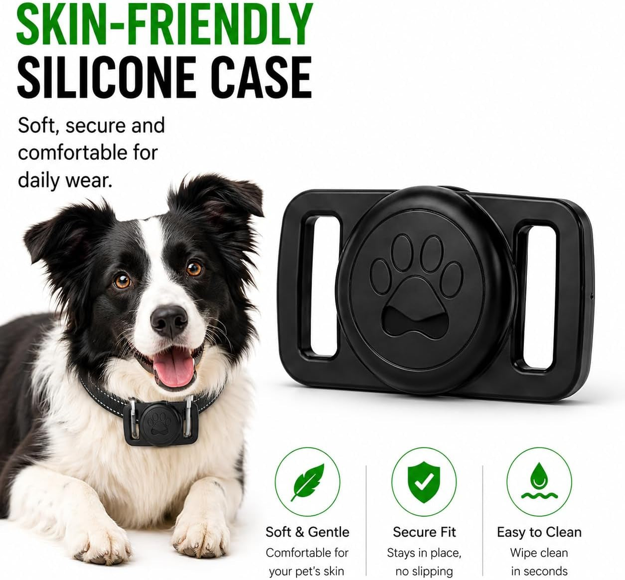Pet Tracker,Gps Collar for Dogs (Ios Only) Smart Tag,Waterproof Compatible with Apple Find My,No Monthly Fee,Advanced Tracking Solution Smart Collar for Pet Safety Ideal Small Large Dogs