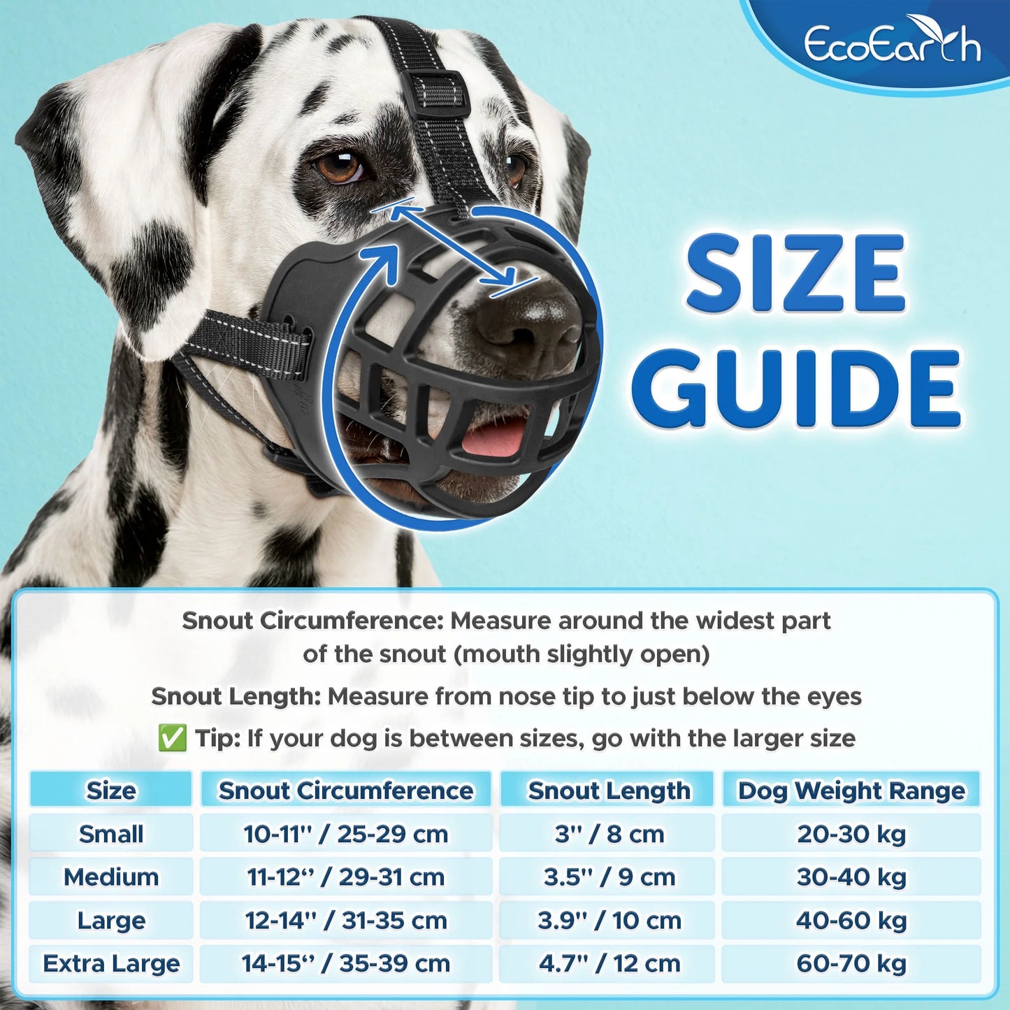 Dog Muzzle Breathable Basket Mouth Guard for Grooming & Training, Black, Size M, 1 Pack