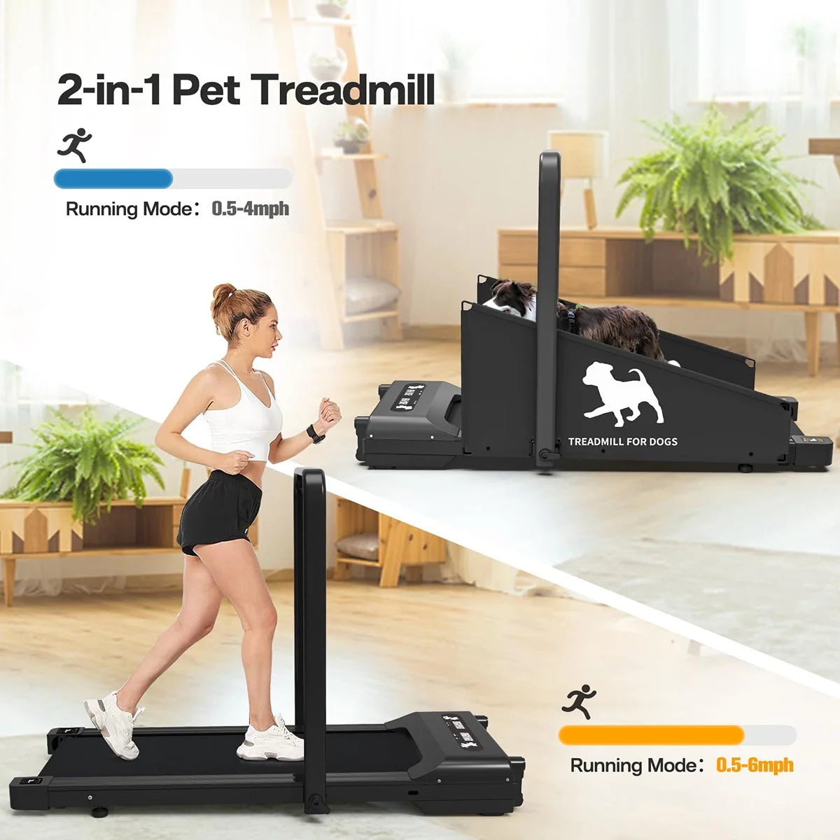 Dog Treadmill for Small Dogs,Dog Treadmill with Pre-Set Exercise Programs,Easy to Follow Interface,1.5Hp Folding Dog Treadmill for Medium Dogs Pets,220Lbs Weight Capacity
